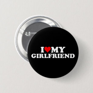 Ik hou van mijn Vriendin hart GF Valentijnsdag 3BK Ronde Button 5,7 Cm