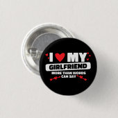 ik hou van mijn vriendin hart ronde button 3,2 cm (Voorkant /achterkant)