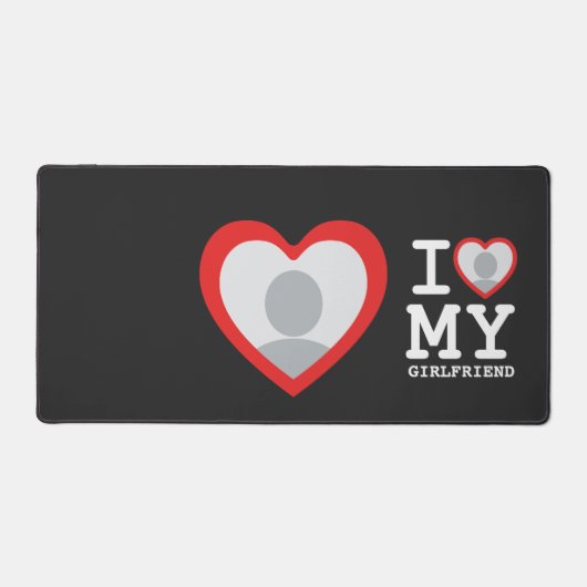 Ik hou van mijn vriendin hartfoto bureaumat (Voorkant)
