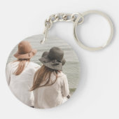 Ik hou van mijn Vriendin Heart Rainbow Aangepaste  Sleutelhanger (Achterkant)