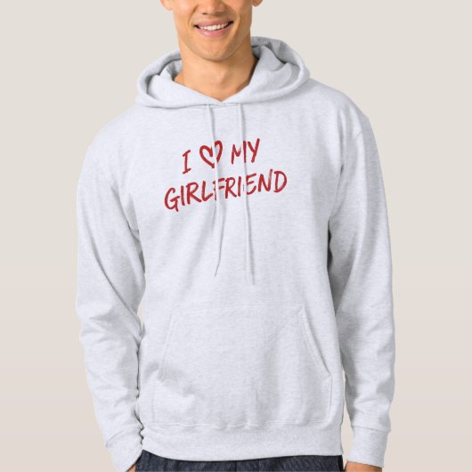 Ik hou van mijn vriendin hoodie (Voorkant)