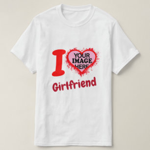 Ik hou van mijn Vriendin I hart GF - je foto hier T-shirt