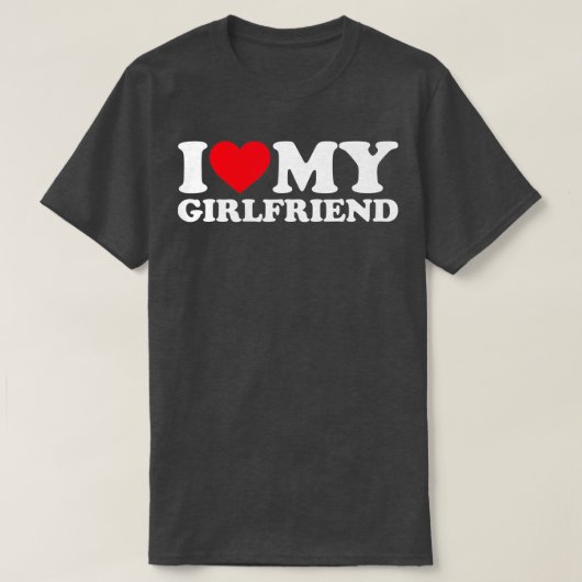 Ik hou van mijn Vriendin Ik hoor mijn Vriendin GF  T-shirt (Design voorkant)
