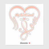 Ik hou van mijn vriendin - Ik ♥ Ons Sticker (Vel)