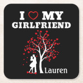 Ik hou van mijn vriendin kartonnen onderzetters (Voorkant)