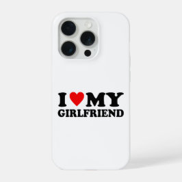 Ik hou van mijn vriendin - Klassiek harttekstontwe iPhone 15 Pro Case