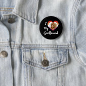 Ik hou van mijn Vriendin Lesbian Pride Custom Foto Ronde Button 5,7 Cm (In situ)