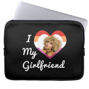 Ik hou van mijn vriendin Lesbische Pride Aangepast Laptop Sleeve