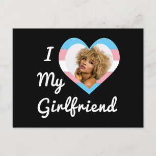 Ik hou van mijn vriendin LGBT Trans Pride Aangepas Briefkaart