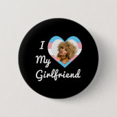 Ik hou van mijn vriendin LGBT Trans Pride aangepas Ronde Button 5,7 Cm (Voorkant)