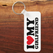 Ik hou van mijn Vriendin met hartkeychain Sleutelhanger (Voorkant)