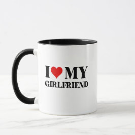 Ik hou van mijn vriendin mok – romantisch cadeau v