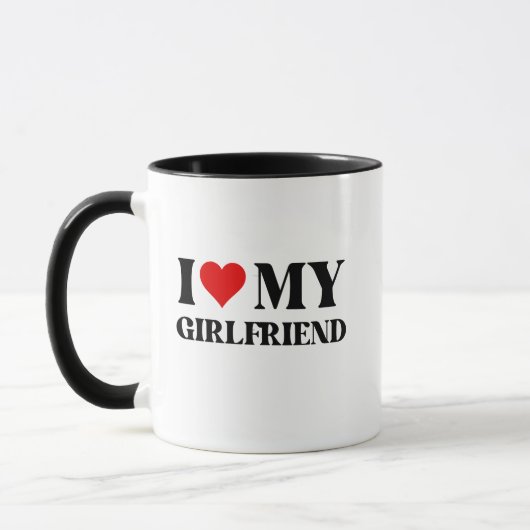Ik hou van mijn vriendin mok – romantisch cadeau v (Links)