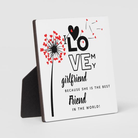 Ik hou van mijn vriendin Op maat gemaakt cadeau vo Fotoplaat (Voorkant)