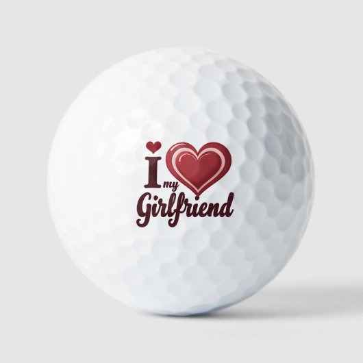 Ik hou van mijn vriendin Op maat Golfballen (Voorkant)