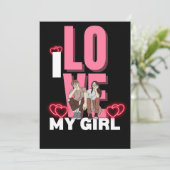 Ik hou van mijn vriendin op maat  kaart (Staand voorkant)