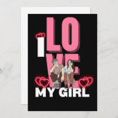Ik hou van mijn vriendin op maat  kaart (Voorkant / Achterkant)