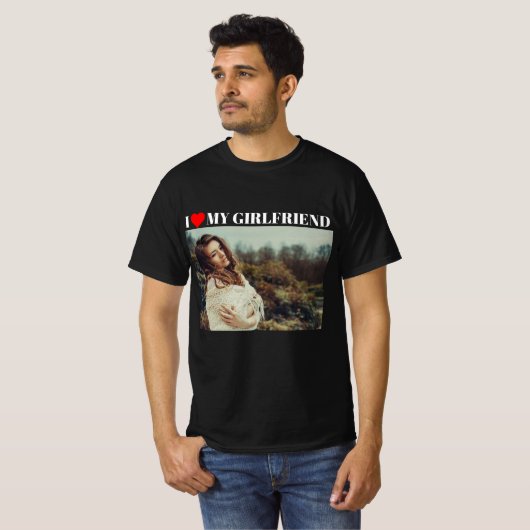 Ik hou van mijn Vriendin op maat T-shirt (Voorkant volledig)