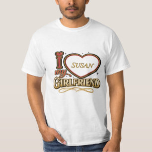 Ik hou van mijn vriendin op maat t-shirt