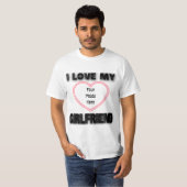 Ik hou van mijn vriendin op shirt, van shirten val t-shirt (Voorkant volledig)