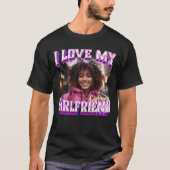 Ik hou van mijn Vriendin Paarse Bootleg Rapper Fot T-shirt (Voorkant)