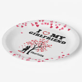 Ik hou van mijn Vriendin Papieren Bordje (Gekanteld)