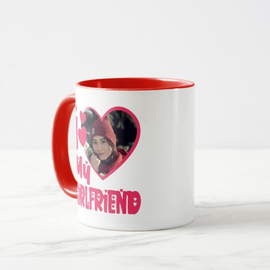 Ik hou van mijn Vriendin persoonlijke foto Mok (Voorkant links)