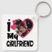 Ik hou van mijn Vriendin persoonlijke foto Sleutelhanger (Achterkant)