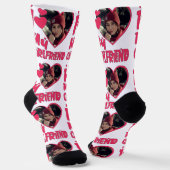 Ik hou van mijn Vriendin persoonlijke foto Sokken (Gebogen)