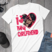 Ik hou van mijn Vriendin persoonlijke foto T-shirt