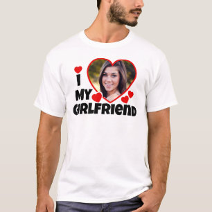 Ik hou van mijn Vriendin Persoonlijke foto T-Shirt