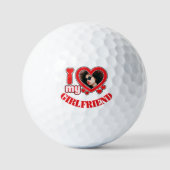 Ik hou van mijn vriendin Persoonlijke foto tekst Golfballen (Voorkant)