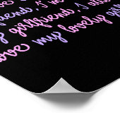 Ik hou van mijn Vriendin Poster (Hoek)