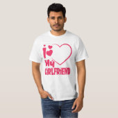Ik hou van mijn Vriendin Red Heart T-shirt (Voorkant volledig)
