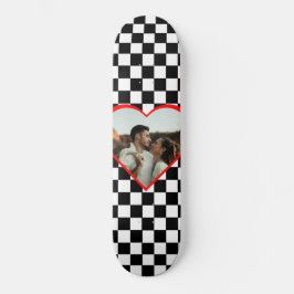 Ik hou van mijn vriendin Romantic White en Black S Persoonlijk Skateboard