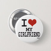 Ik hou van mijn vriendin ronde button 5,7 cm (Voorkant /achterkant)