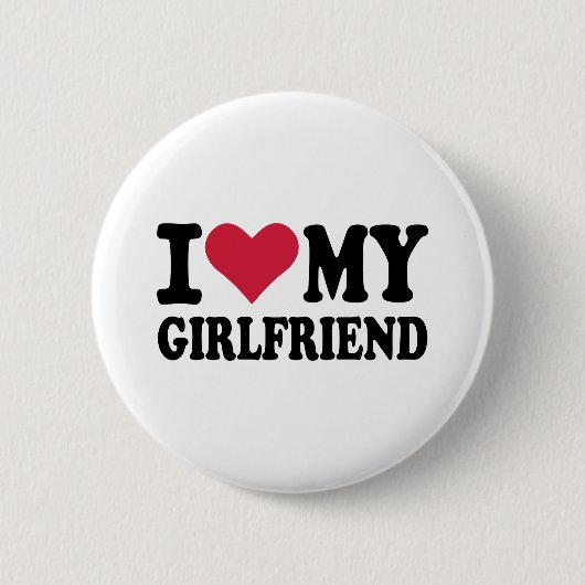 Ik hou van mijn vriendin ronde button 5,7 cm (Voorkant)