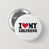 Ik hou van mijn vriendin ronde button 5,7 cm (Voorkant /achterkant)