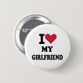 Ik hou van mijn vriendin ronde button 5,7 cm (Voorkant /achterkant)