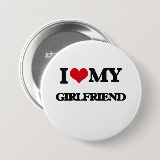 Ik hou van mijn Vriendin Ronde Button 7,6 Cm (Voorkant /achterkant)