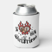 Ik hou van mijn vriendin - Rood - DingusDesign Blikjeskoeler (Blikje Voorkant)