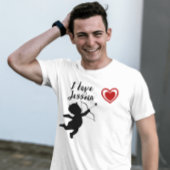 Ik hou van mijn vriendin Rood hart schattig liefje T-shirt