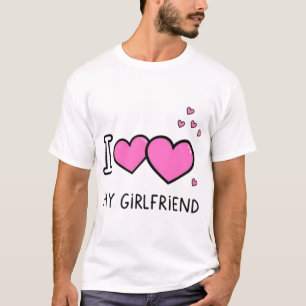 Ik hou van mijn vriendin Schattig romantisch citaa T-shirt