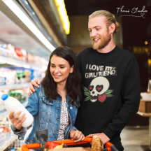 Ik hou van mijn Vriendin  schedel hart paar