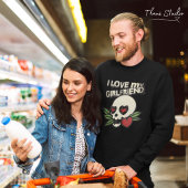 Ik hou van mijn Vriendin schedel hart paar Trui