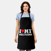 Ik hou van mijn Vriendin Schort (Gedragen)