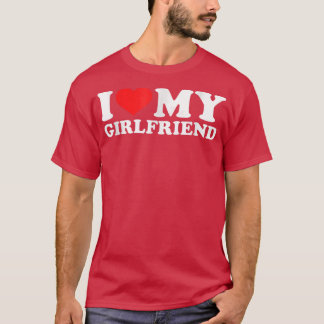 Ik hou van mijn Vriendin shirt Funny Red Heart GF 