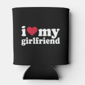 Ik hou van mijn Vriendin Shirt, ik hart mijn Vrien Blikjeskoeler (Achterkant)