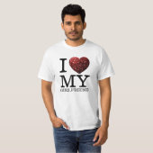Ik hou van mijn vriendin sprankelt hart Valentijns T-shirt (Voorkant volledig)