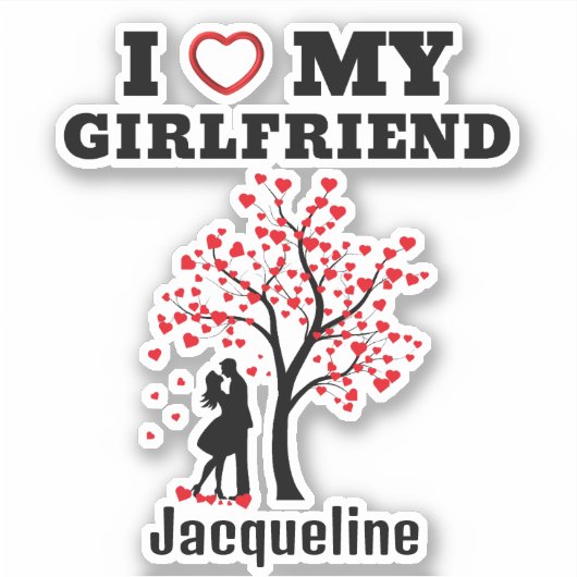 Ik hou van mijn Vriendin Sticker (Voorkant)